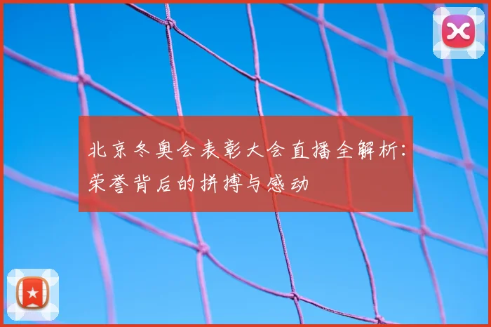 北京冬奥会表彰大会直播全解析：荣誉背后的拼搏与感动
